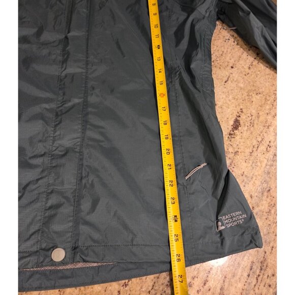 EMS EASTERN MOUNTAIN SPORTS Packable Rain Jacket Women's M Green EUC Hooded - Picture 4 of 15